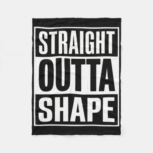 Straight Outta Shape - Funny Workout Gym zerkleine Fleecedecke (Vorderseite)
