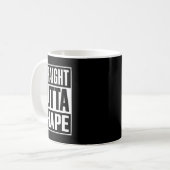 Straight Outta Shape - Funny Workout Gym zerkleine Kaffeetasse (Vorderseite Links)