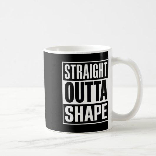 Straight Outta Shape - Funny Workout Gym zerkleine Kaffeetasse (Rechts)