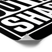 Straight Outta Shape - Funny Workout Gym zerkleine Poster (Ecke)