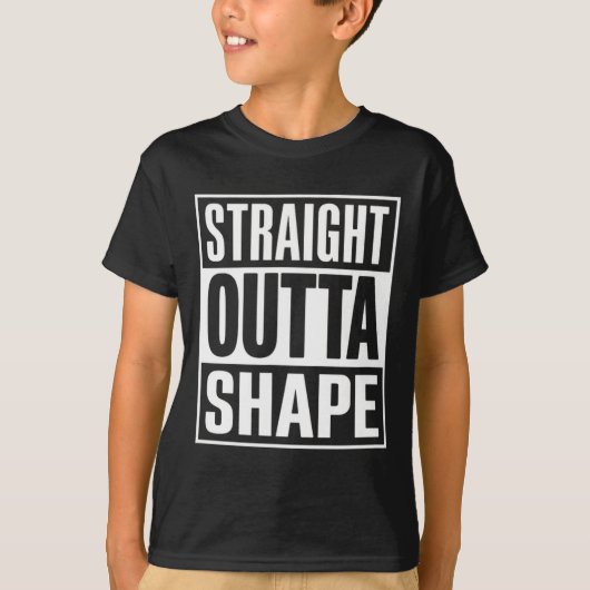 Straight Outta Shape - Funny Workout Gym zerkleine T-Shirt (Vorderseite)