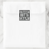 Straight Outta Shape Quadratischer Aufkleber (Tasche)