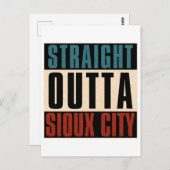 Straight Outta Sioux City Iowa IA Postkarte (Vorne/Hinten)