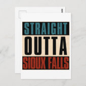 Straight Outta Sioux Falls South Dakota SD Postkarte (Vorne/Hinten)