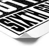 Straight Outta Sixth Grade Funny 2025 6. Graduati Poster (Ecke)