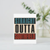 Straight Outta Southfield Michigan MI Postkarte (Stehend Vorderseite)