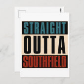 Straight Outta Southfield Michigan MI Postkarte (Vorne/Hinten)