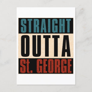 Straight Outta St. George Utah UT Postkarte