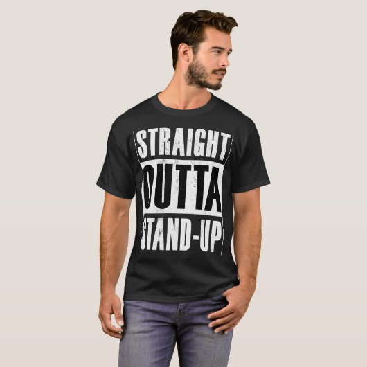 Straight Outta stehen oben Agile Scrum erschüttert T-Shirt (Vorne ganz)