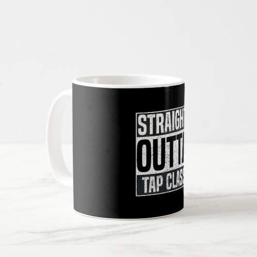 Straight Outta Stich Class Steche Tänzer Dancing Kaffeetasse (Vorderseite Links)