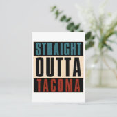 Straight Outta Tacoma Washington WA Postkarte (Stehend Vorderseite)