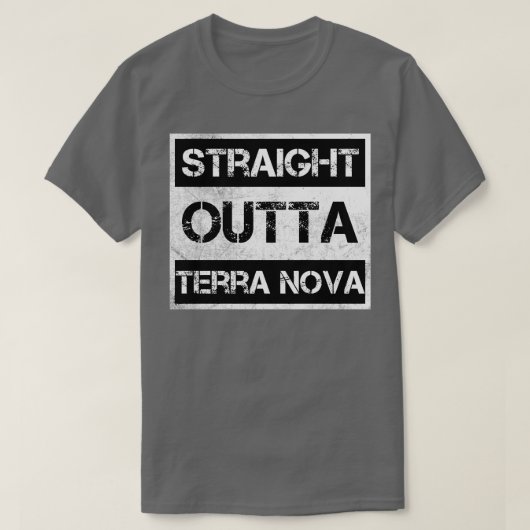 Straight Outta Terra Nova Nationalpark Canada Vin T-Shirt (Design vorne)