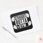 Straight Outta The Gym workout apparel Quadratischer Aufkleber (Umschlag)