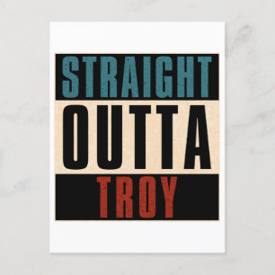 Straight Outta Troy Michigan MI Postkarte