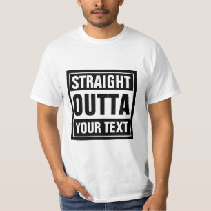 STRAIGHT OUTTA Typografie in Shirts   Personalisie