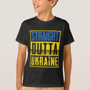 Straight Outta Ukraine Ukrainische Flagge Ukraine T-Shirt