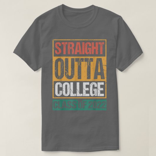 STRAIGHT OUTTA UNI 2022 Abschluss Senior Grad T-Shirt (Design vorne)