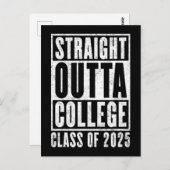 Straight Outta Uni 2025 (entsetzt) Postkarte (Vorne/Hinten)
