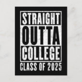 Straight Outta Uni 2025 (entsetzt) Postkarte (Vorderseite)