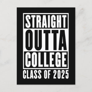 Straight Outta Uni Class von 2025 Postkarte