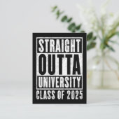 Straight Outta University 2025 Not leidende Versio Postkarte (Stehend Vorderseite)