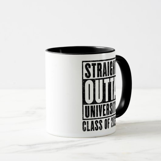 Straight Outta University 2025 Not leidende Versio Tasse (VorderseiteRechts)