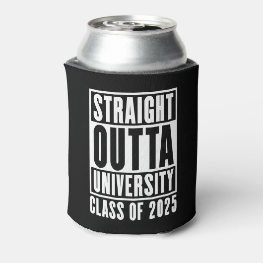 Straight Outta University Class 2025 Dosenkühler (Kanne Rückseite)