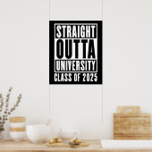 Straight Outta University Class 2025 Poster (Küche)