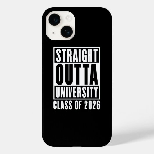Straight Outta University Class of 2026 Case-Mate iPhone Hülle (Rückseite)