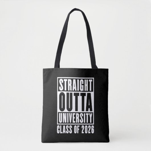 Straight Outta University Class of 2026 Tasche (Vorderseite)