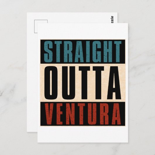 Straight Outta Ventura California CA Postkarte (Vorne/Hinten)