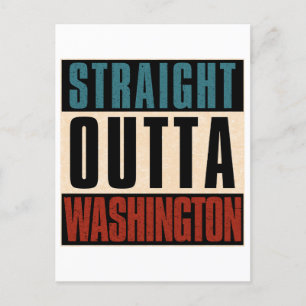 Straight Outta Washington District, Columbia DC Postkarte