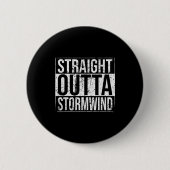 Straight Outta Wind Funny Wow Alliance Gamer Vinta Button (Vorderseite)
