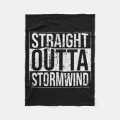 Straight Outta Wind Funny Wow Alliance Gamer Vinta Fleecedecke (Vorderseite)