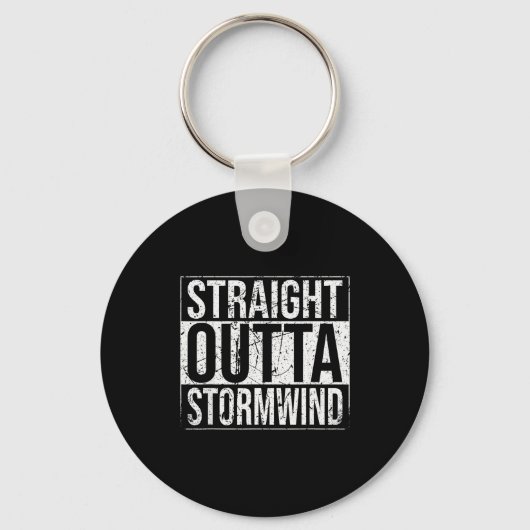 Straight Outta Wind Funny Wow Alliance Gamer Vinta Schlüsselanhänger (Vorderseite)