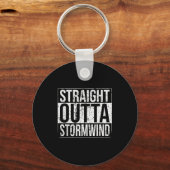 Straight Outta Wind Funny Wow Alliance Gamer Vinta Schlüsselanhänger (Vorderseite)