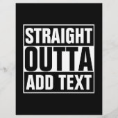 STRAIGHT OUTTA - Your text here with custom text Flyer (Vorne)