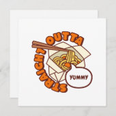 Straight Outta Yummy Ramen Noodles Einladung (Vorne/Hinten)