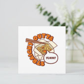 Straight Outta Yummy Ramen Noodles Einladung (Stehend Vorderseite)