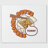 Straight Outta Yummy Ramen Noodles Geschenkpapier (Flach)
