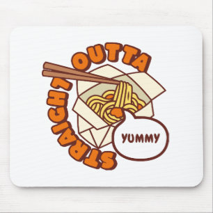 Straight Outta Yummy Ramen Noodles Mousepad