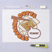 Straight Outta Yummy Ramen Noodles Seidenpapier (Handwerk)