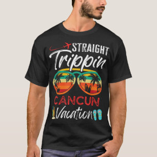 Straight Trippin Cancun Mexiko Paare Familie T-Shirt
