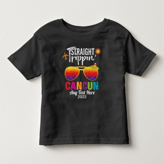 Straight Trippin Cancun Mexiko Reiseurlaub  Kleinkind T-shirt (Vorderseite)