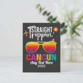 Straight Trippin Cancun Mexiko Reiseurlaub Postkarte (Stehend Vorderseite)