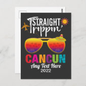 Straight Trippin Cancun Mexiko Reiseurlaub Postkarte (Vorne/Hinten)