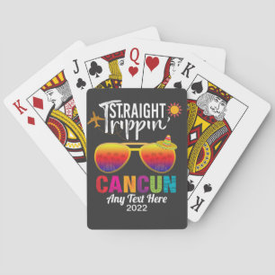 Straight Trippin Cancun Mexiko Reiseurlaub Spielkarten