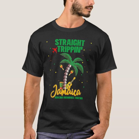 Straight Trippin Jamaica Group Vacation Matching T-Shirt (Vorderseite)