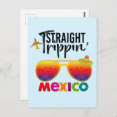 Straight Trippin Mexiko Reiseroute Group Postkarte (Vorne/Hinten)