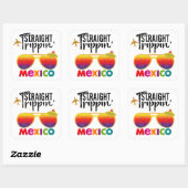Straight Trippin Mexiko Reiseroute Group Quadratischer Aufkleber (Blatt)